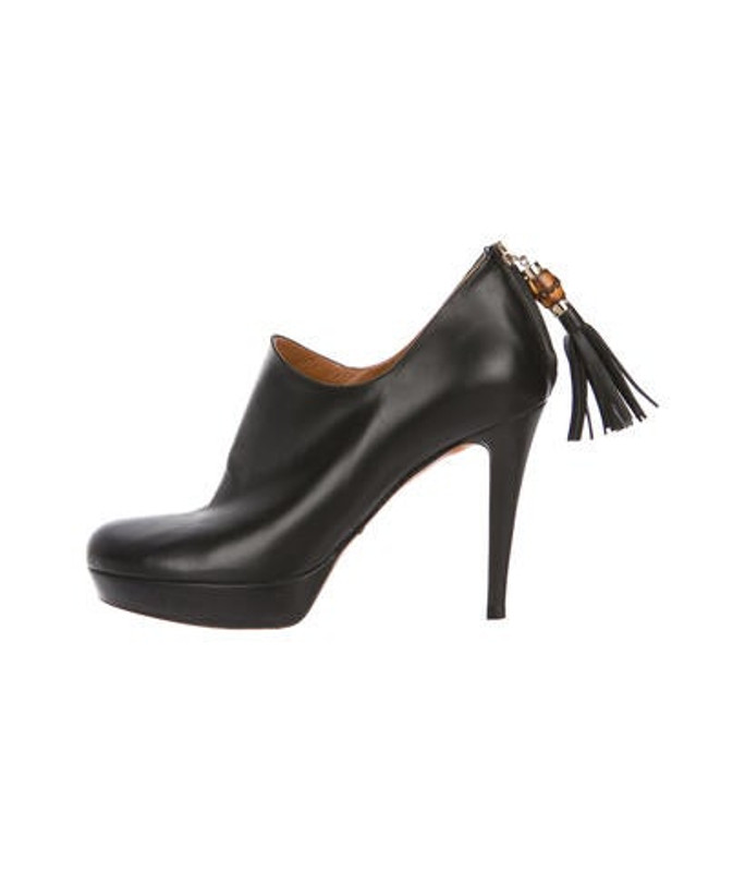 Gucci Leather Round-Toe Booties Black Gucci Leather Round-Toe Booties | The RealReal