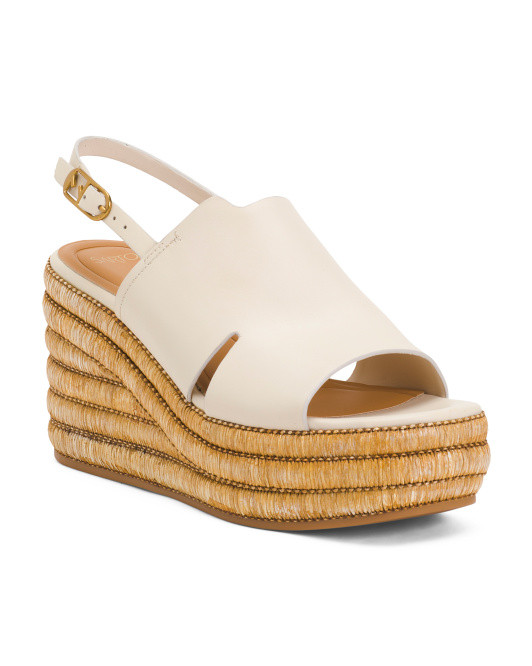 Leather Tamryn Wedge Sandals | TJ Maxx