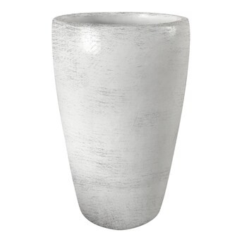 Style Selections 15-in W x 22-in H White Clay Indoor/Outdoor Planter | Lowe's