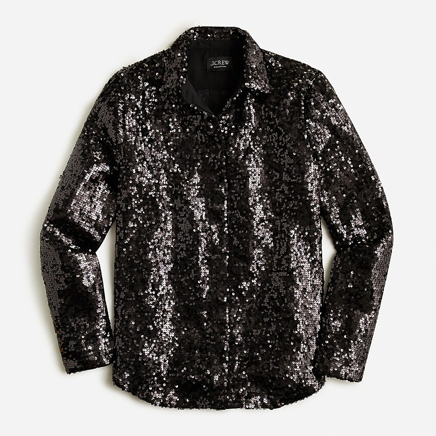 Classic-fit sequin shirt | J. Crew US