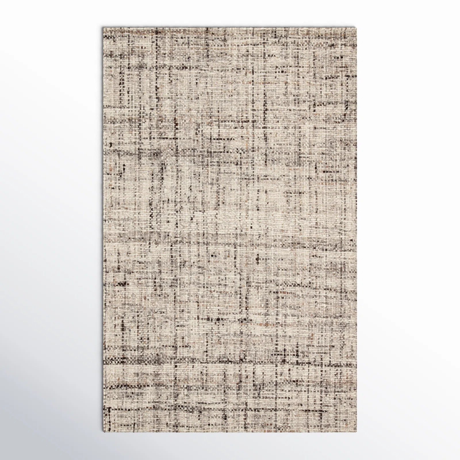 Elya Handmade Dhurrie Wool Gray Area Rug | Wayfair North America