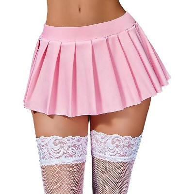 Avidlove Pleated Skirts for Women Y2K Mini Skirt Casual Short Skirts Micro Skirt-pink-S | Target