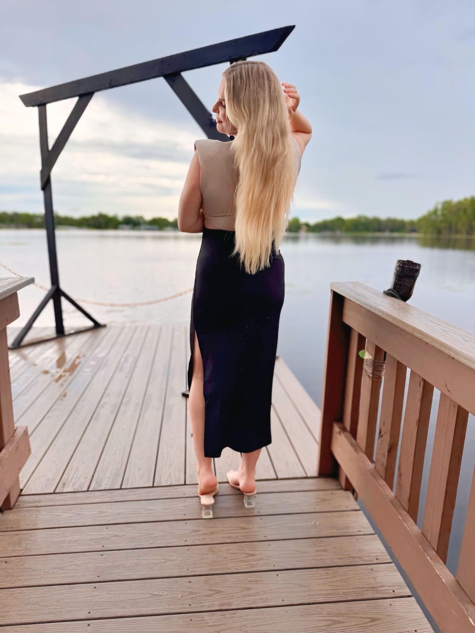 How beautiful is this Garcella Cut Out Maxi Dress in Taupe/Black from vici?

It looks beautiful from the front & behind!

Pair this dress with my favorite Melinda maria jewelry!

I am wearing clear open toed mules! I wear them on repeat.

Turn heads in the Garcella Cut Out Maxi Dress, where sleek sophistication meets bold design. Made from midweight color block jersey fabric, this dress is your new go-to for chic, dressy vibes with a twist. Padded shoulders give it a structured, power look, while the waist cut-out with a ring accent adds a modern, daring touch. The slit detail at the hem brings just the right amount of sultry without compromising on class.

The dress has some stretch to it but is tts.
Code: fall35 saves you 35% off at vici
Code: kissthis saves you 15% off at melinda maria


See through heels
Wedges
Large hoop earrings 
Heart jewelry 
Cut out maxi dress
Chic style classy style
Wedding guest dress
Date night outfitt
Zodiac sign necklace 
Personalized jewelry 
Off shoulder dress
Midi dress 
Maxi dress
Heart jewelry 
Blue heels
Red heels
Fourth of July outfit 
Vici 
Melinda Maria 
Vici discount code 
Melinda Maria discount code 
Tall girl style
Beach outfit 
Resort outfit 
Cruise outfit
Beach dress
Vacation dress
Birthday dress
Classy style

#LTKxVICI #LTKSaleAlert #LTKMidsize