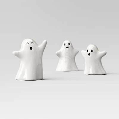 3pc Ghosts Mini Mantle Ceramic Decorative Accent Set - Hyde and EEK! Boutique™ | Target