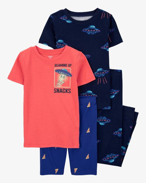 Kid 4-Piece Space 100% Snug Fit Cotton Pajamas - Red/Navy | Carter's Inc