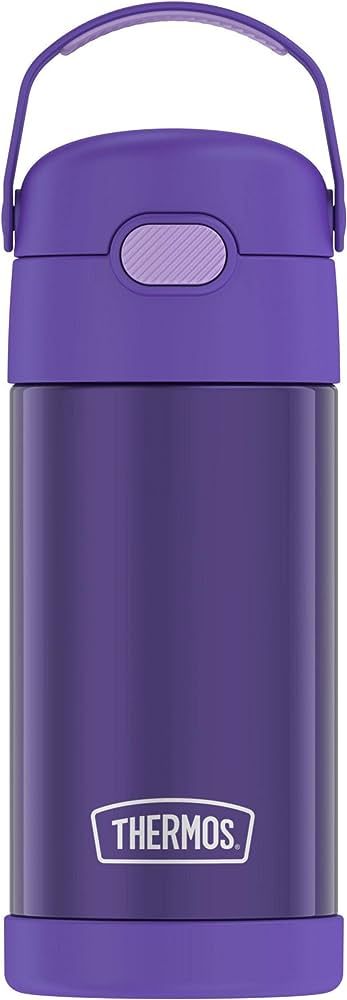 THERMOS FUNTAINER 12 Ounce Stainless Steel Vacuum Insulated Kids Straw Bottle, Violet | Amazon (US)