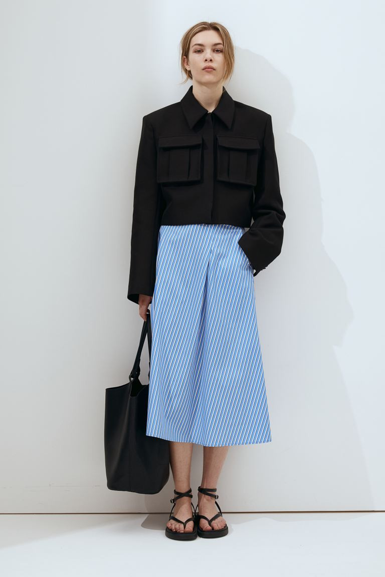 A-line poplin skirt | H&M (UK, MY, IN, SG, PH, TW, HK)