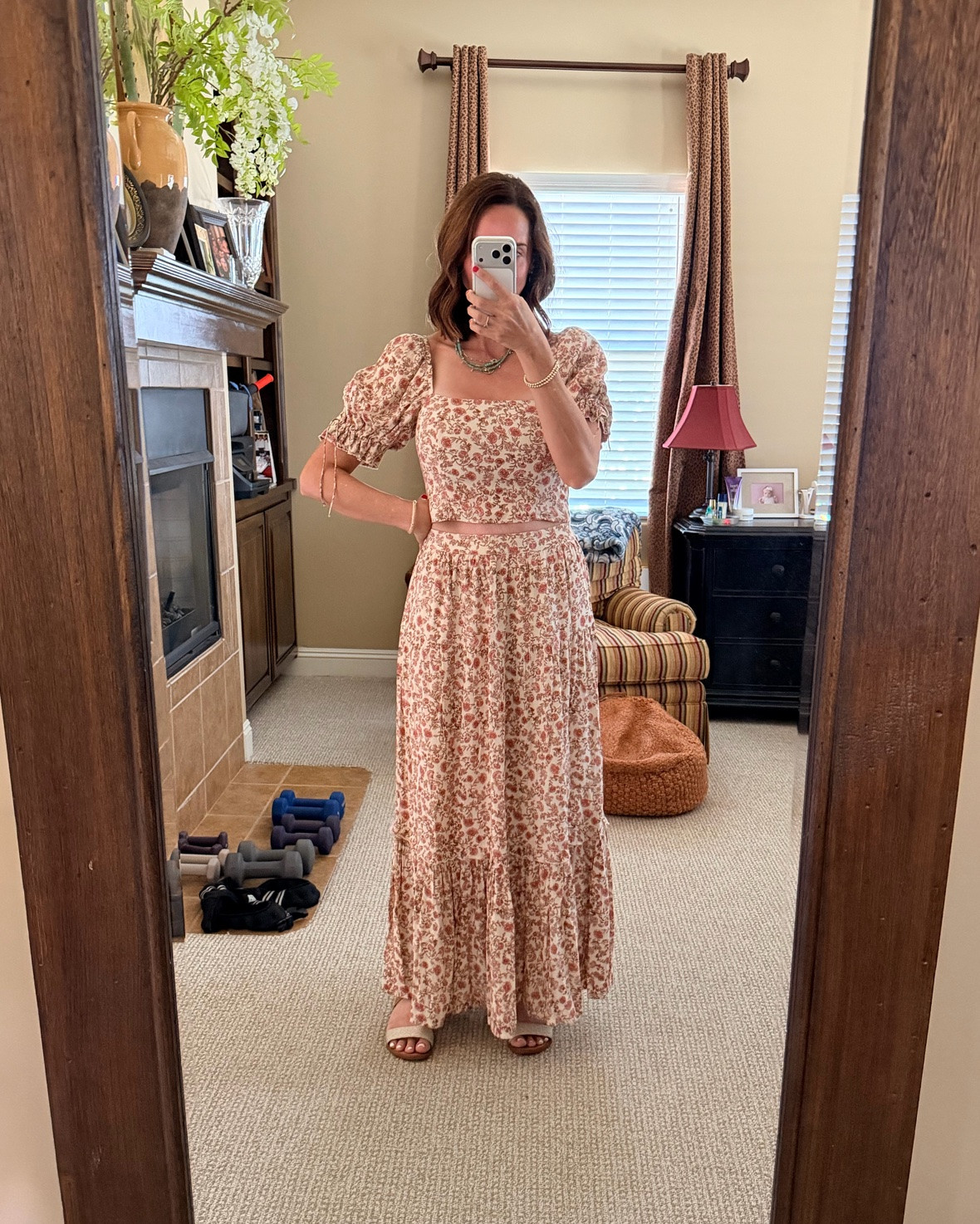Beautiful maxi two piece.  Both true to size with elastic on the top and skirt for room and comfort.

#LTKootd #LTKActive #LTKOver40