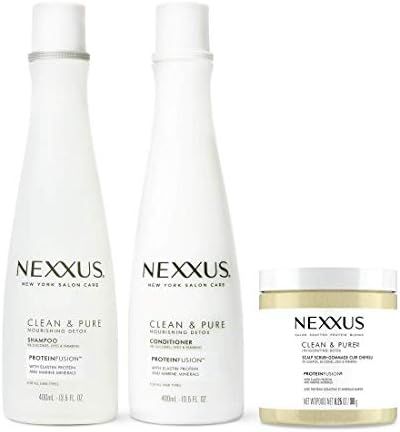 Nexxus, Clean Pure Hair Regimen Pack Detox Hair Products Shampoo Conditioner and Scrub Sulfate Fr... | Amazon (US)