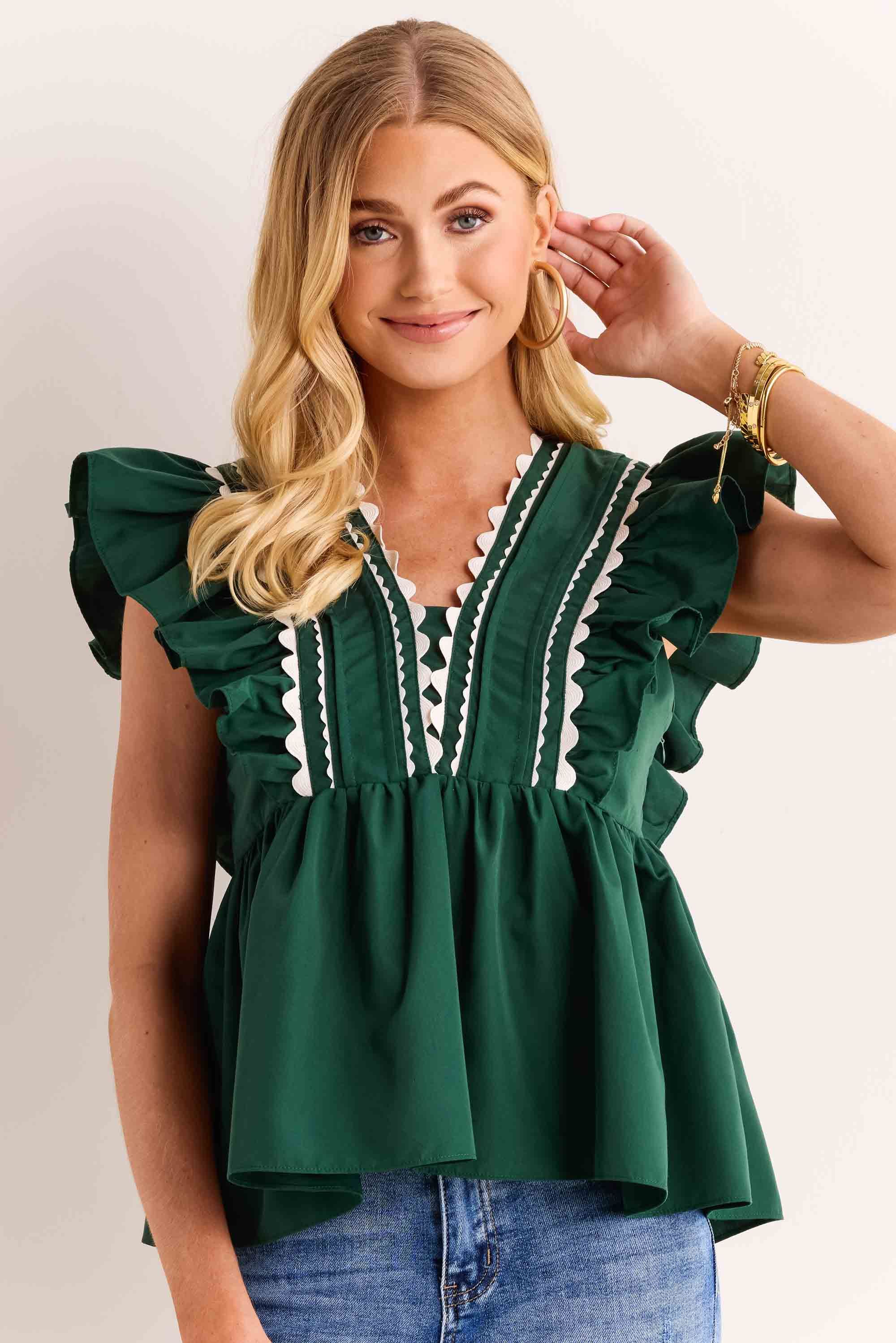 Betsy Top- Hunter Green | Avara