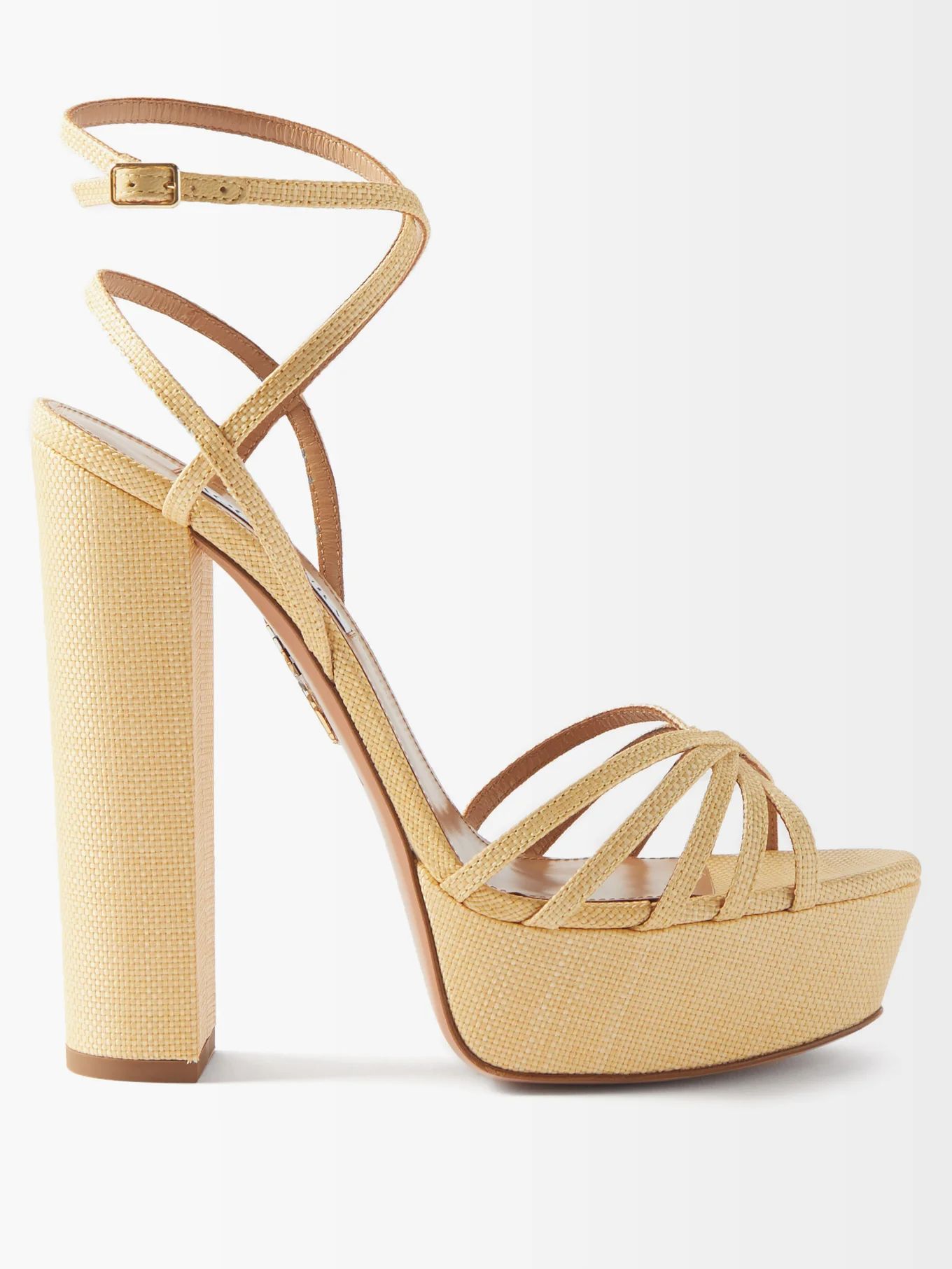 Very Claire 140 canvas platform sandals | Aquazzura | Matches (US)