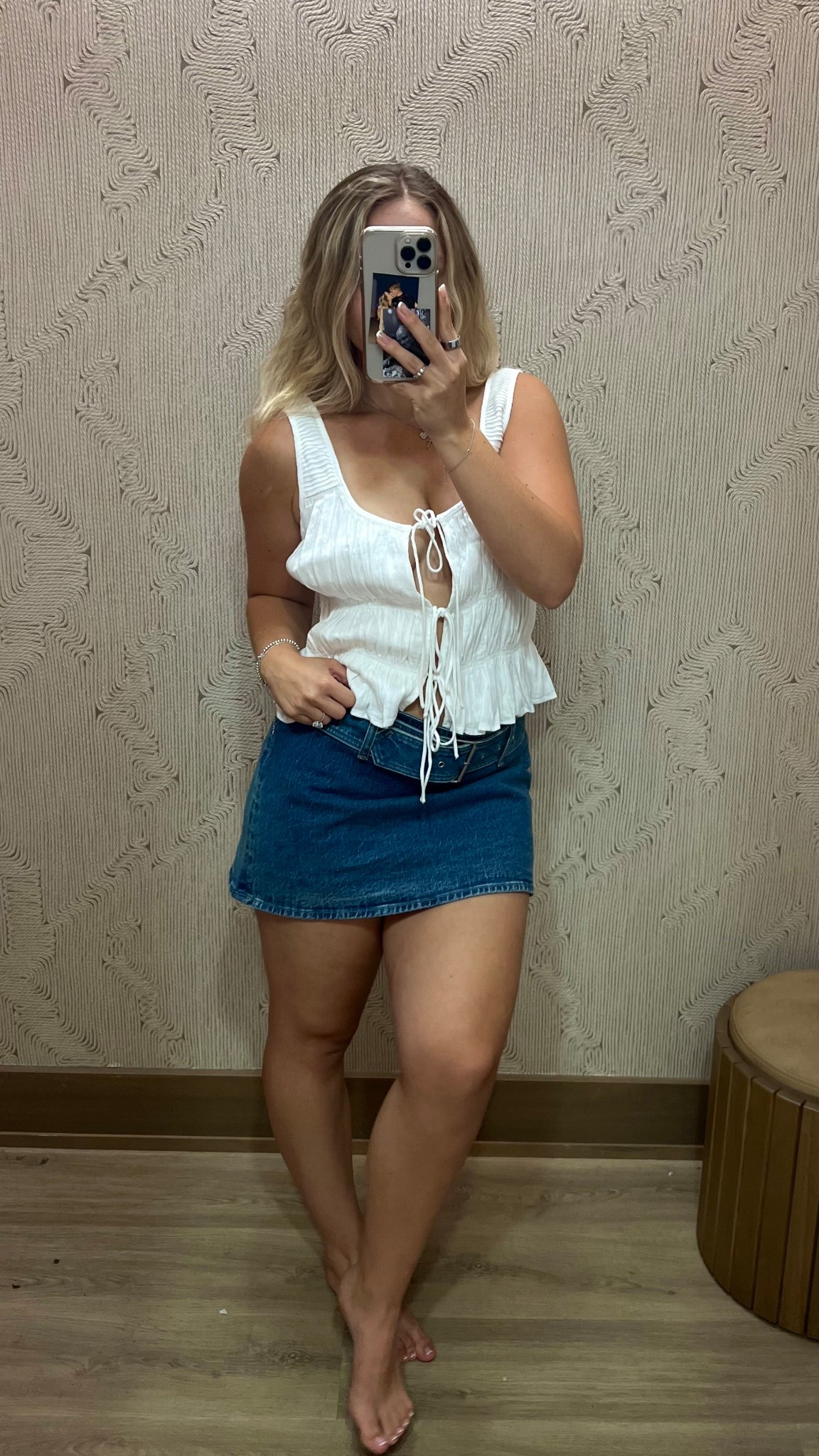 New Abercrombie jean skirt and top! Perfect for country concerts and summer/fall weather. 🤍

#LTKU #LTKSaleAlert #LTKFindsUnder50