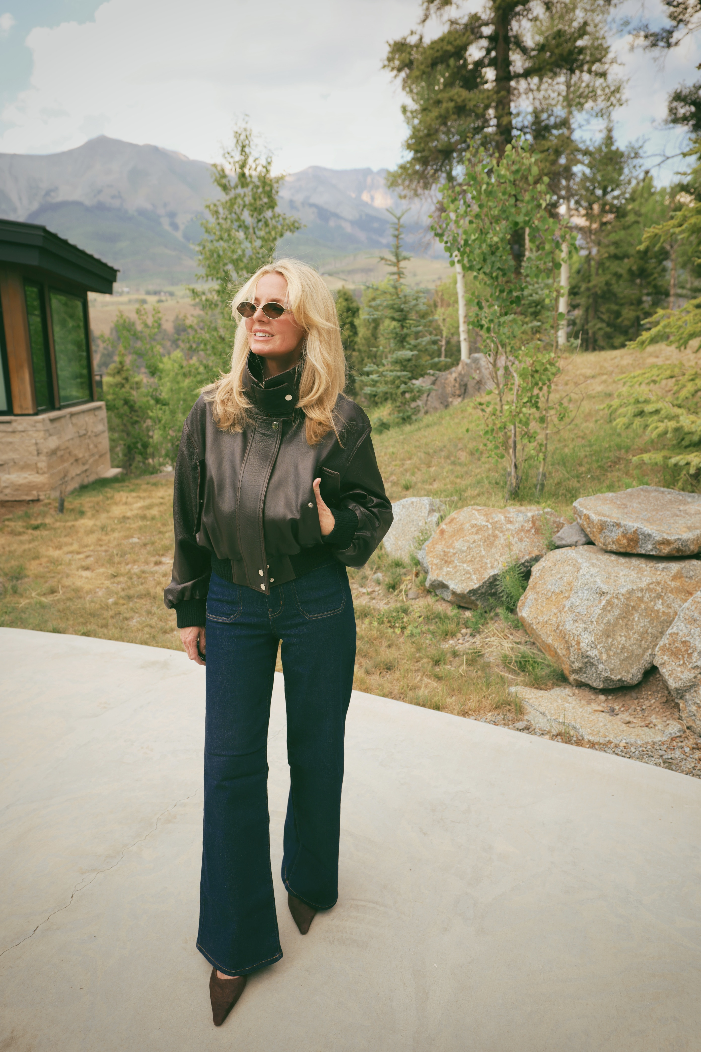 When an outfit comes together this well, you just know!

Nour Ammour brown leather bomber over a white tank, FRAME Le Slim Palazzo wide leg jeans in dark wash, brown pointed toe heels. The tonal brown leather and brown heel create a cohesive color story that feels intentional without being matchy. This is the look you reach for when you want to feel great without overthinking it.

#LTKgrwm #LTKOver40 #LTKSaleAlert