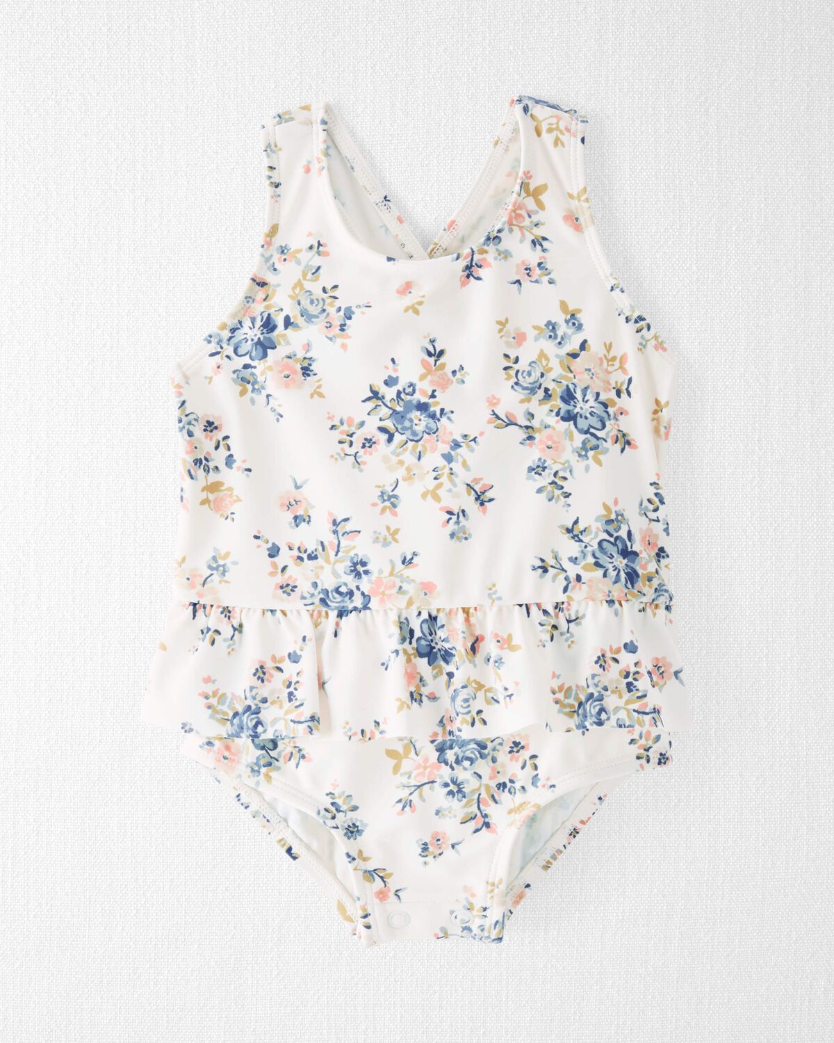 Sage Floral Print Baby Recycled Ruffle Swimsuit | carters.com | Carter's