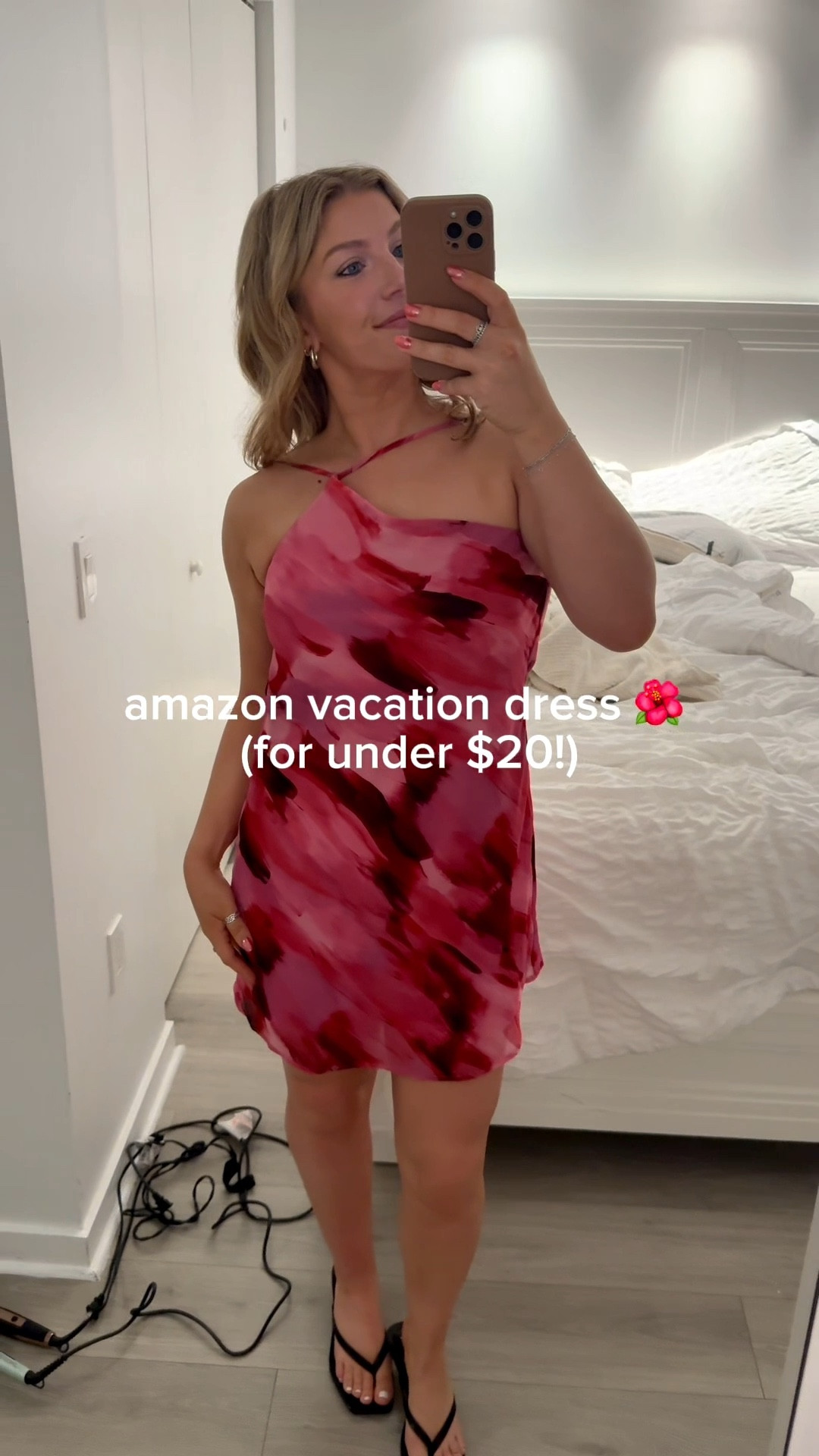 this dress from amazon is perfect for any vacation! i ordered a size medium and it was true to size. this is very comfortable and i love that the straps are adjustable to help keep the top secure. paired with a cute pair of black heels also from amazon in size 8! 

#LTKSeasonal #LTKootd #LTKFindsUnder50