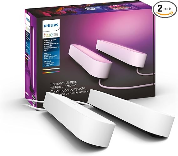 Philips Hue Smart Play Light Bar Base Kit, White - White & Color Ambiance LED Color-Changing Ligh... | Amazon (US)