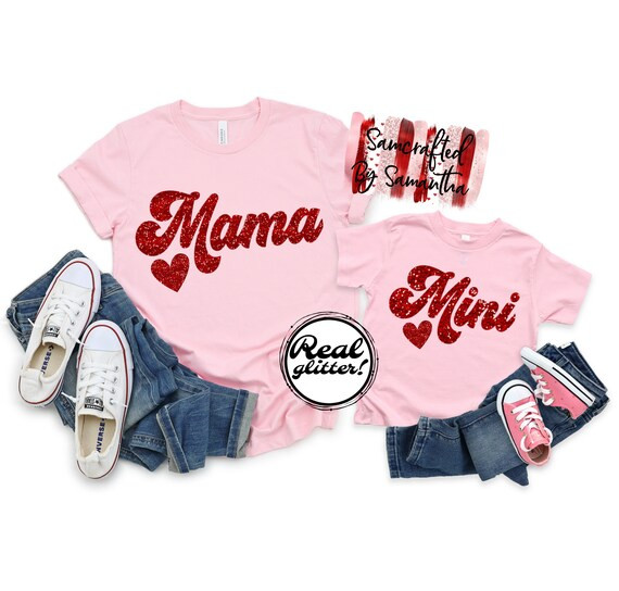 Valentine's Mommy And Me Matching Shirts, Valentines Day Mommy And Me Shirts, Mama Mini Shirts, M... | Etsy (US)