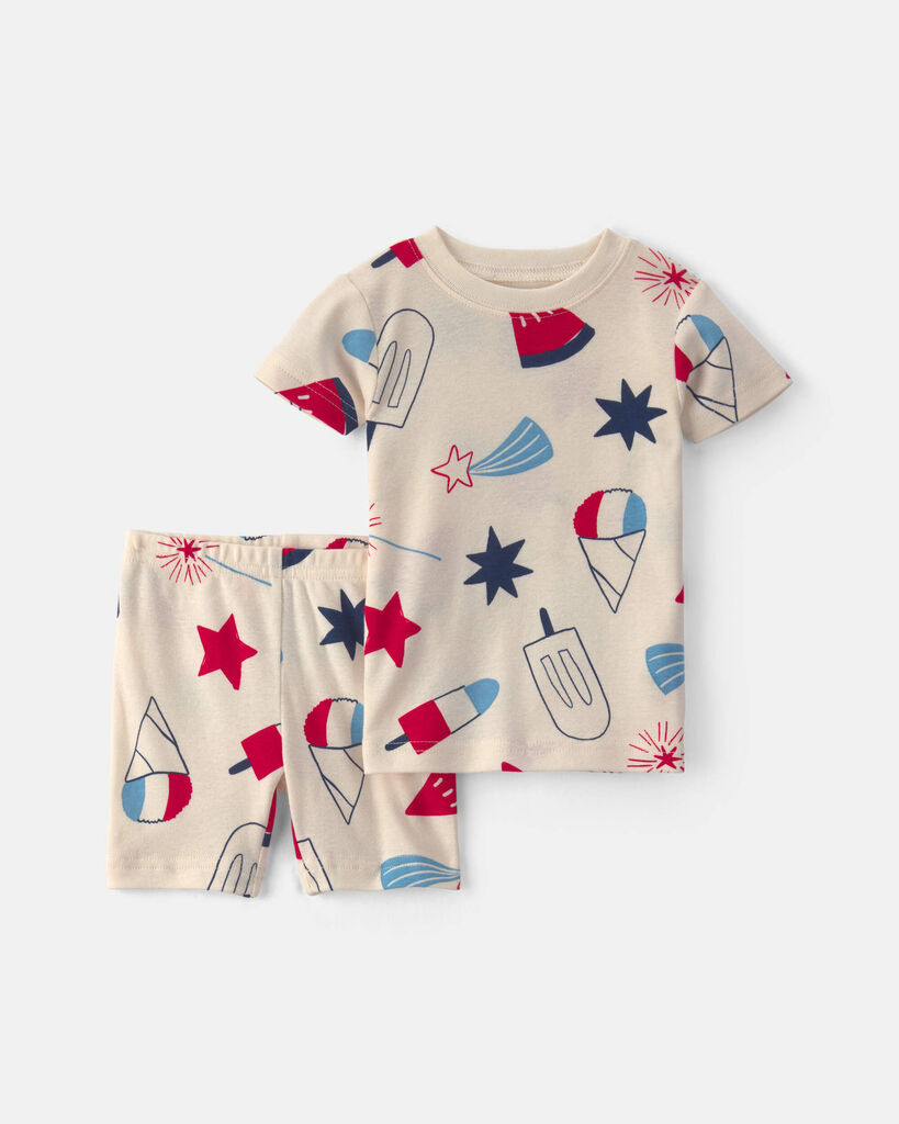 Carter's baby fourth of july popsicle 2-piece short-sleeve pajama set 12M Multi | Carter's Inc
