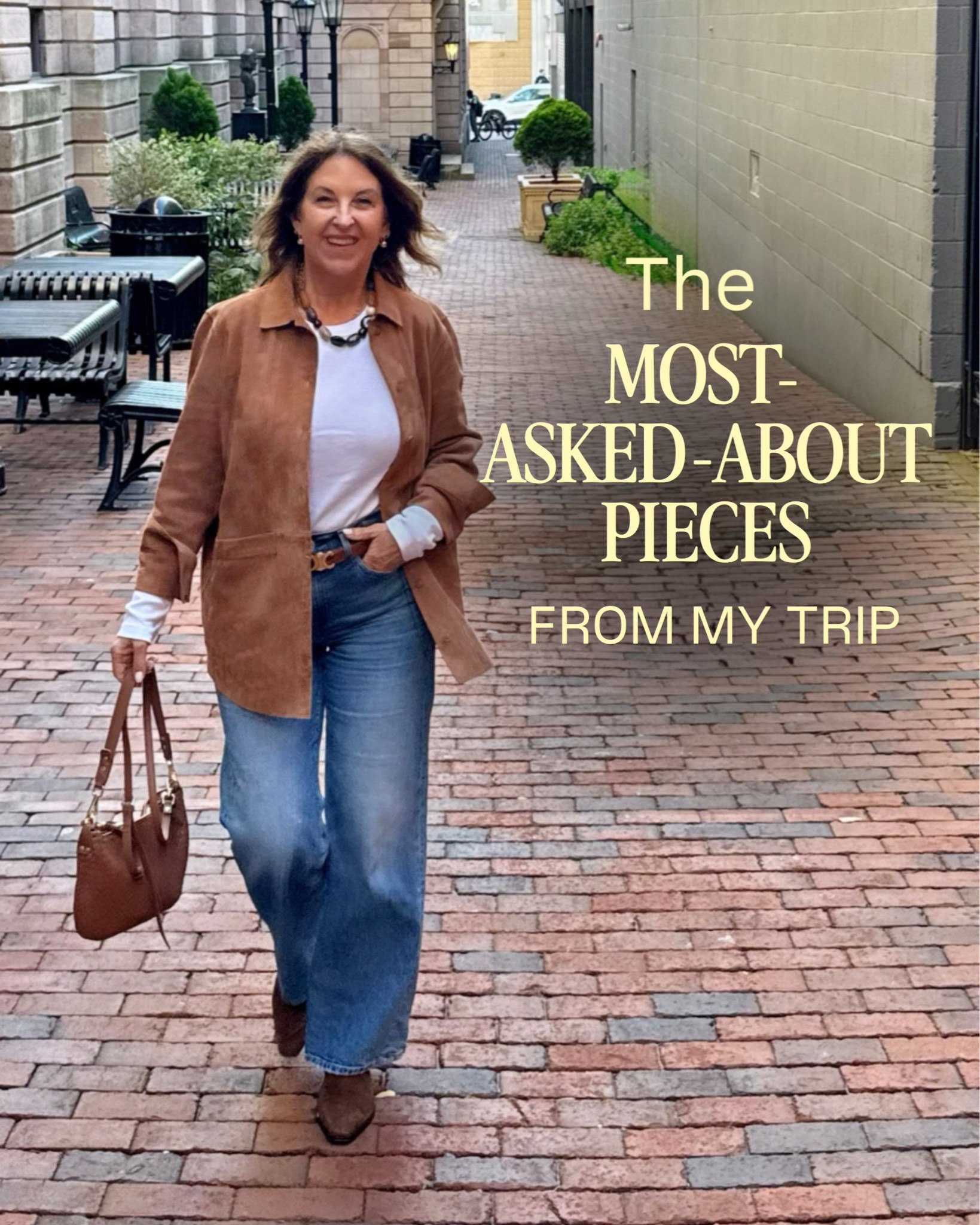 I spent a few days in Pennsylvania at a small-business retreat, where we also had many conversations about fashion. 
Here are some of the favorite items I was asked about. 


Follow along for more styling tips and outfit ideas. 
xx Sandy