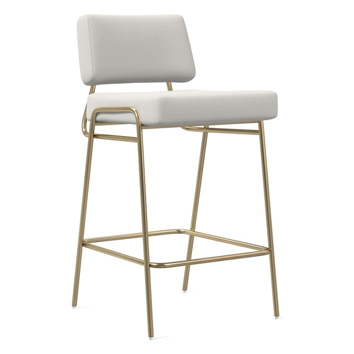 Wire Frame Leather Bar & Counter Stools | West Elm (US)