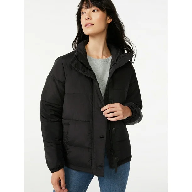 Free Assembly Women's Quilted Puffer Jacket | Walmart (US)