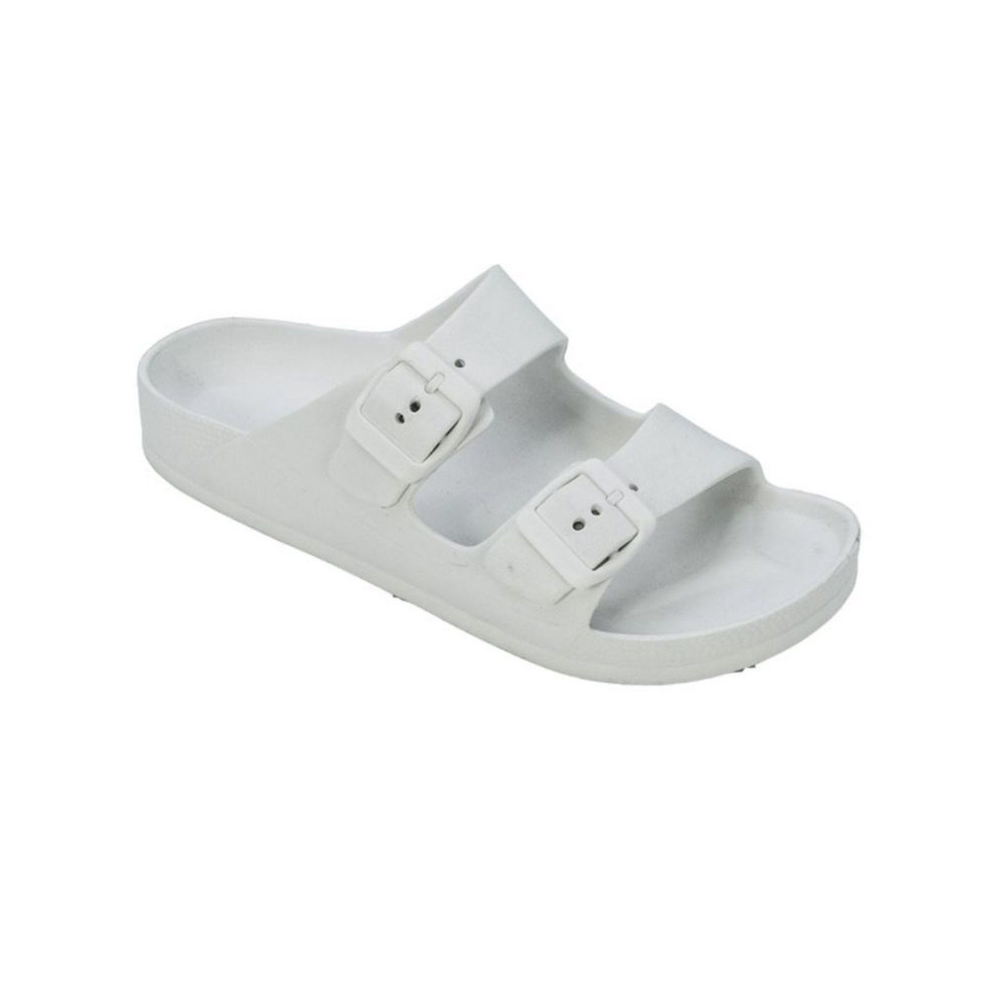 Women's Double Buckle Sandals Soft Comfort Lightweight Slide | Walmart (US)