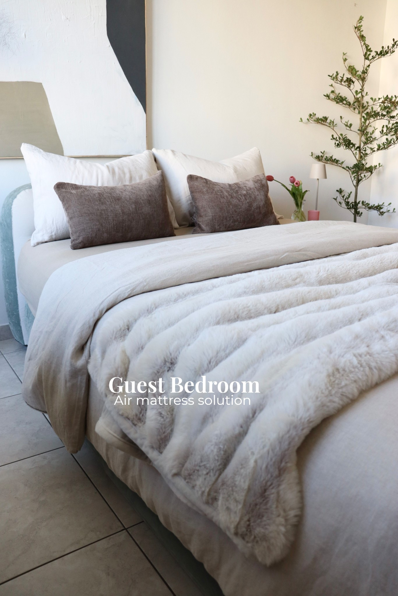 Temporary Guest Room with an air mattress 🌸✨

#LTKHome