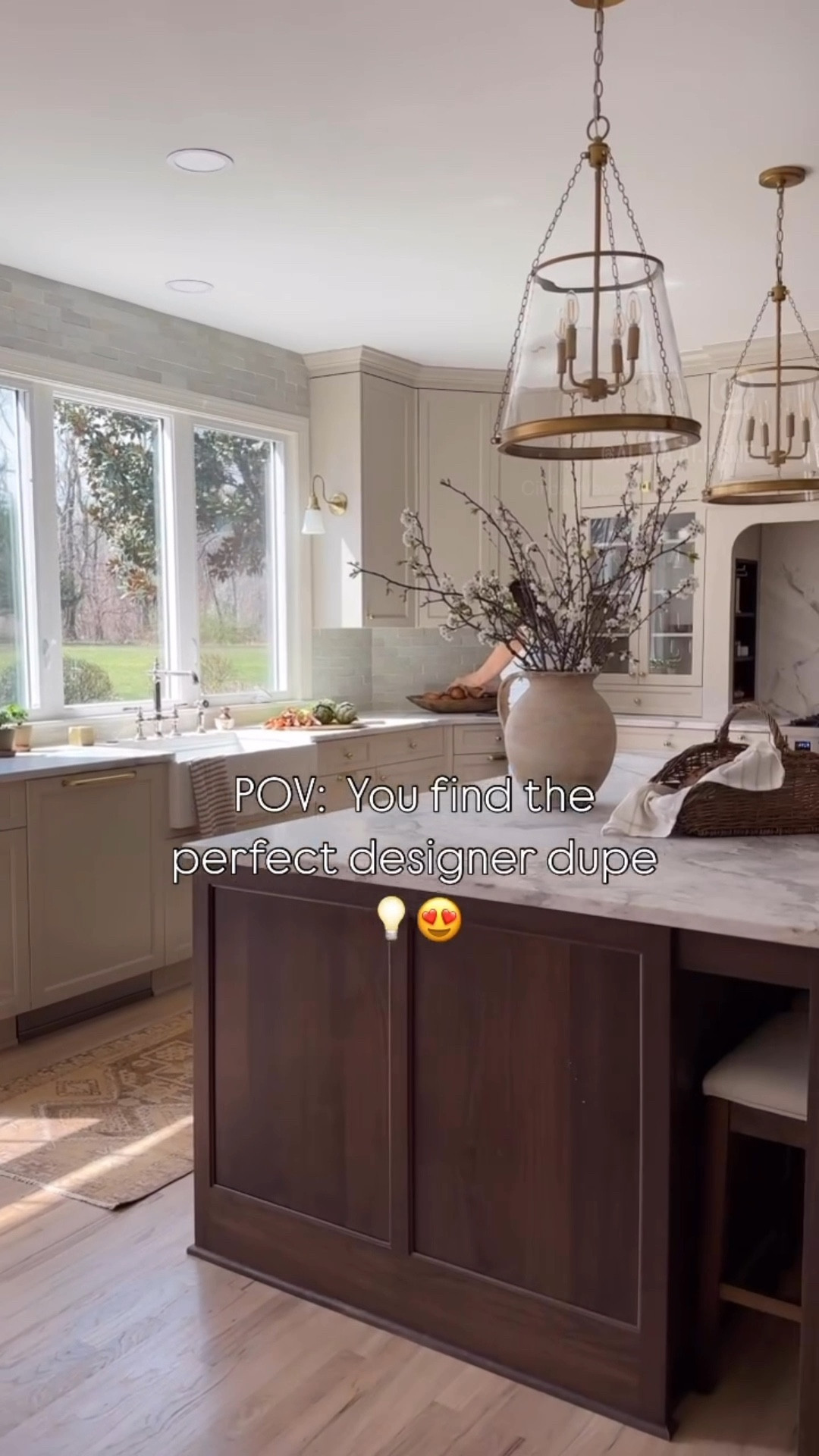 74% less?! Now that’s a dupe.
I’ve always loved the designer version of this light fixture and have considered it in past projects—but with a $2,500–$3,500 price tag per fixture, it’s definitely a splurge.
While sourcing for a client’s kitchen, I stumbled across this lookalike and thought it had to be too good to be true. But after seeing it in person? I'm genuinely so impressed by the quality and beauty. It's a true look for less and looks stunning installed.

#designerdupe

#LTKHome