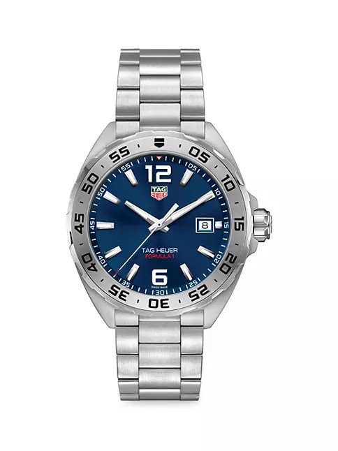 Formula 1 41MM Stainless Steel Quartz Tachymeter Bracelet Watch | Saks Fifth Avenue