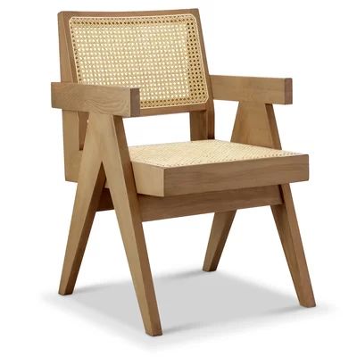 Solid Wood Arm Chair Klarel Color: Walnut | Wayfair North America