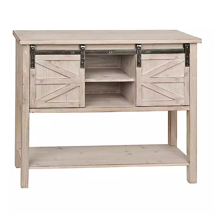 Sliding Door Farmhouse Console Table | Kirkland's Home