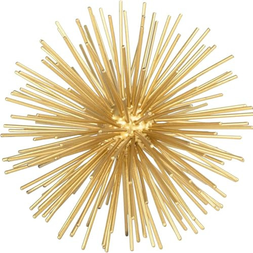 Torre & Tagus Spike Gold Sphere Decor Gold Shelf Decor (Steel Metal Ball Decor) Starburst Table Decor, Geometric Decorative Objects for Shelves, Mid-Century Modern Decor, Gold Home Decor Accents, 4” | Amazon (US)