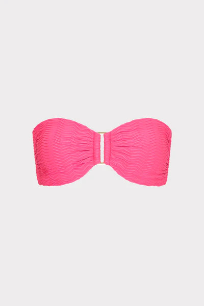 Margot Textured Chevron Bandeau Top | MILLY