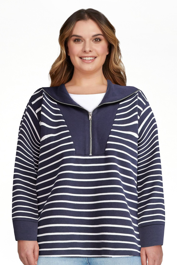 Free Assembly Women's and Women's Plus Half Zip Pullover Sweatshirt, Sizes XS-4X | Walmart (US)