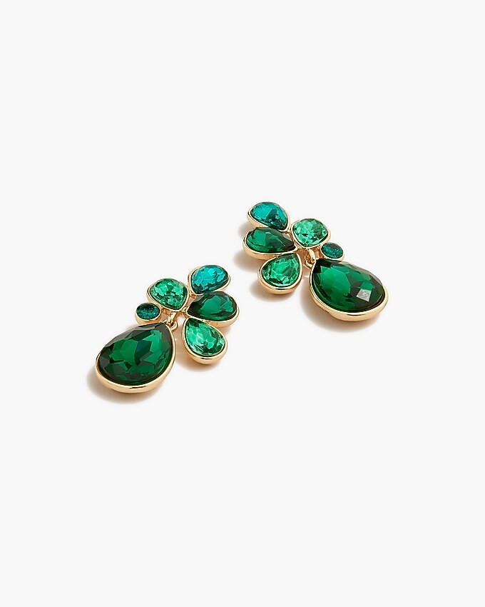 Crystal petal statement earrings | J.Crew Factory