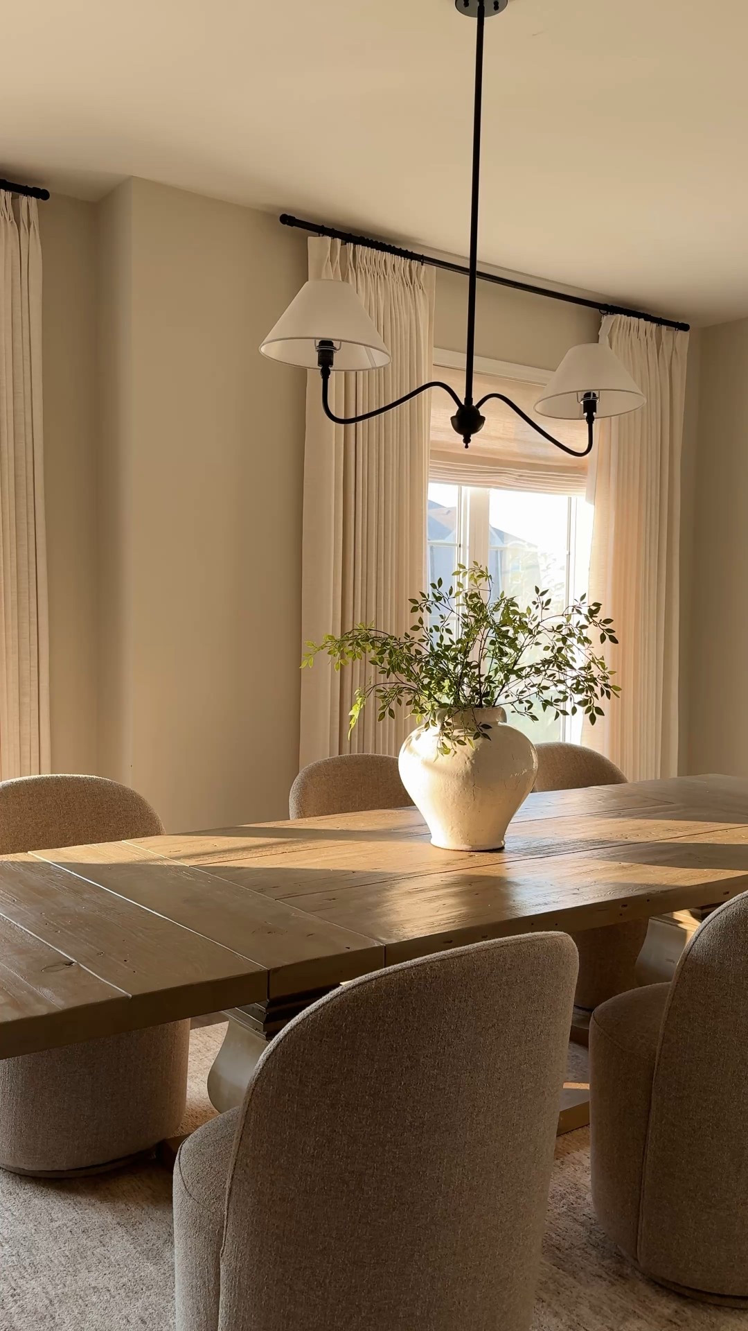 When the morning sun hits the new details in our dining room, I’m reminded why the little changes matter just as much as the big ones. No renovations required, just a few @wayfair dining room essentials to make a space you weren’t really loving feel brand new. #Wayfair #WayfairPartner