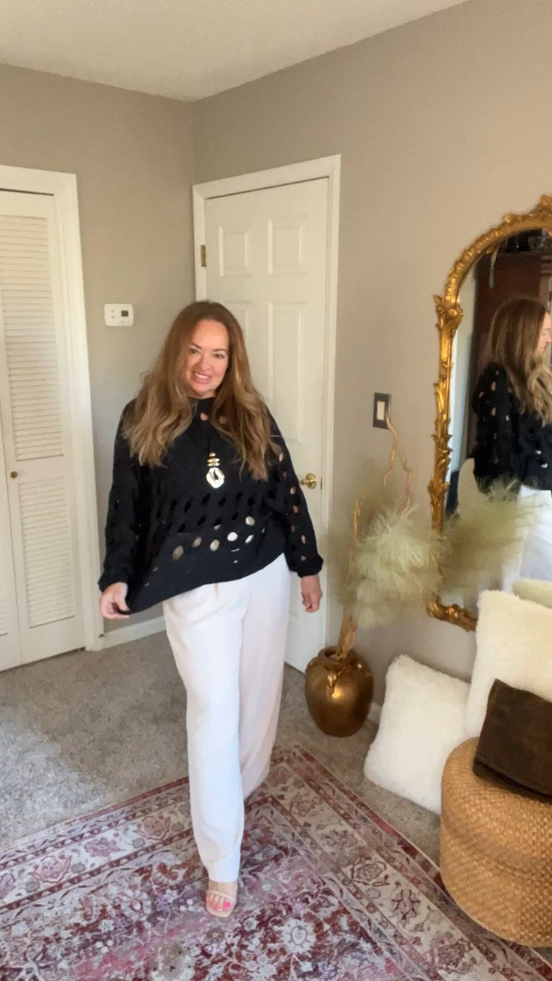 A beautiful open weave Summer sweater that is elegant for the workplace. 

#LTKWorkwear #LTKgrwm #LTKootd