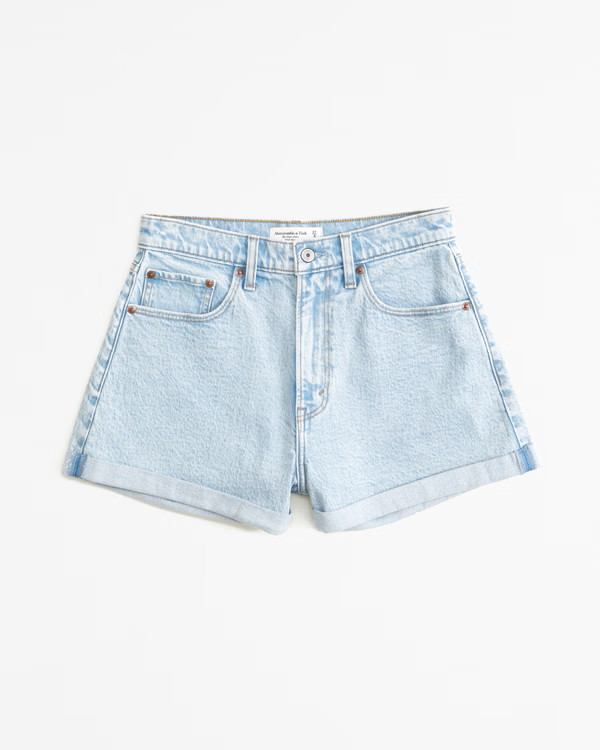 Curve Love High Rise Mom Short | Abercrombie & Fitch (US)