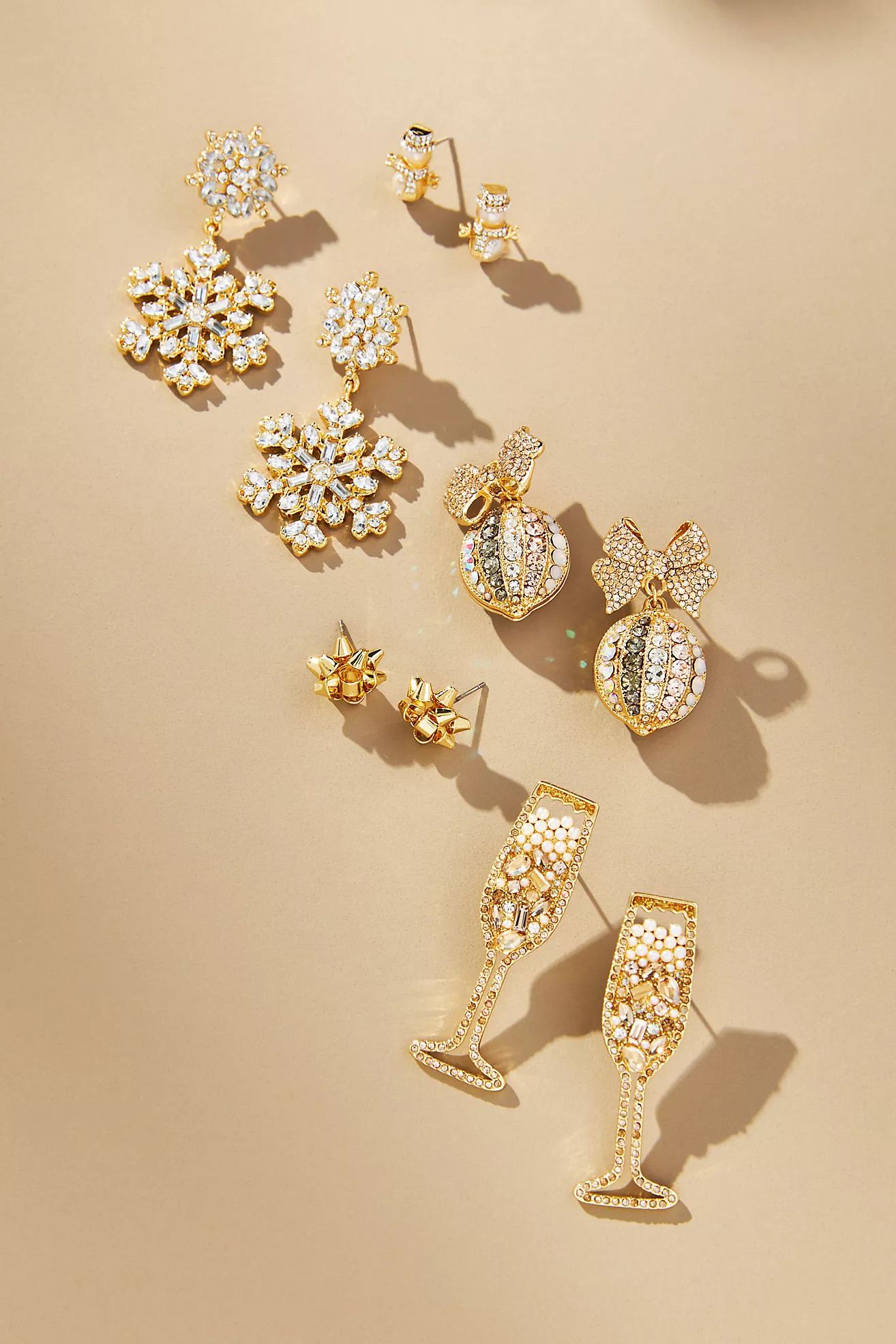 BaubleBar x Anthropologie Festive Earrings, Set of 5 | Anthropologie (US)