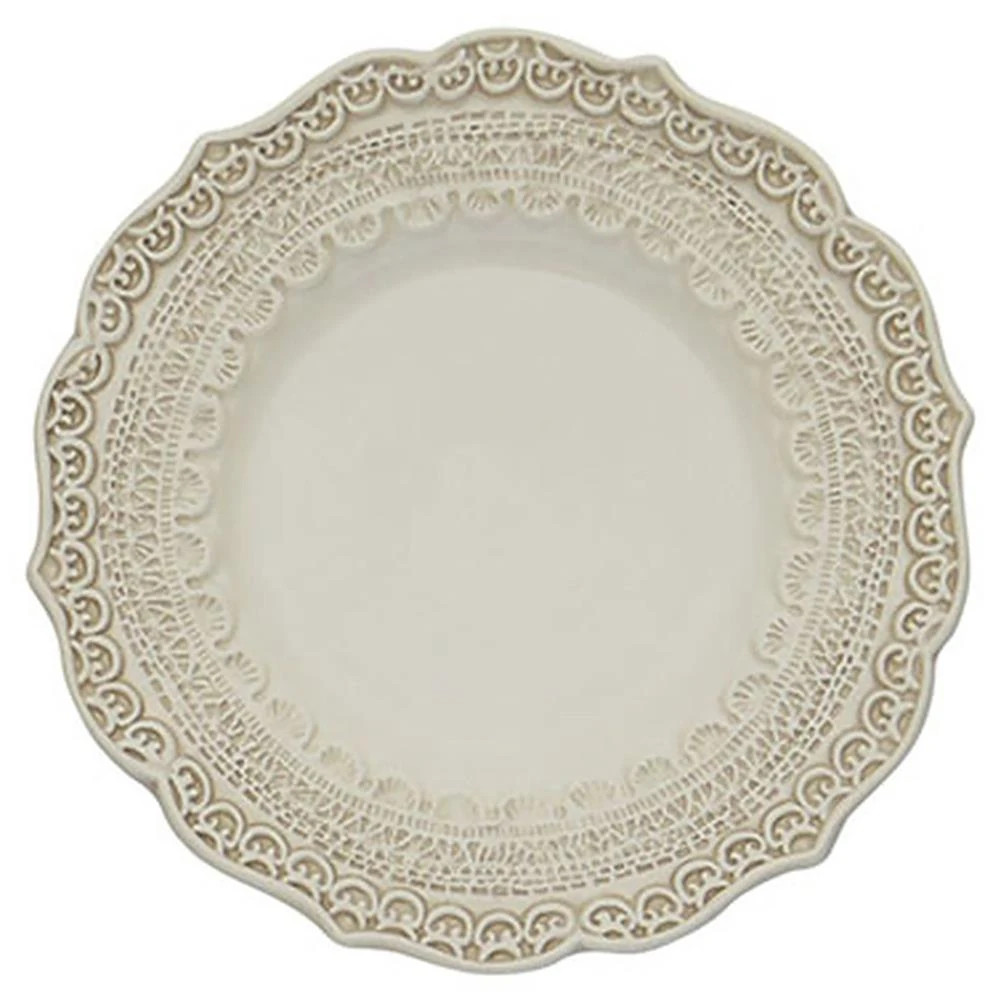 Finezza French Country Cream Ceramic Bread Plate | Kathy Kuo Home