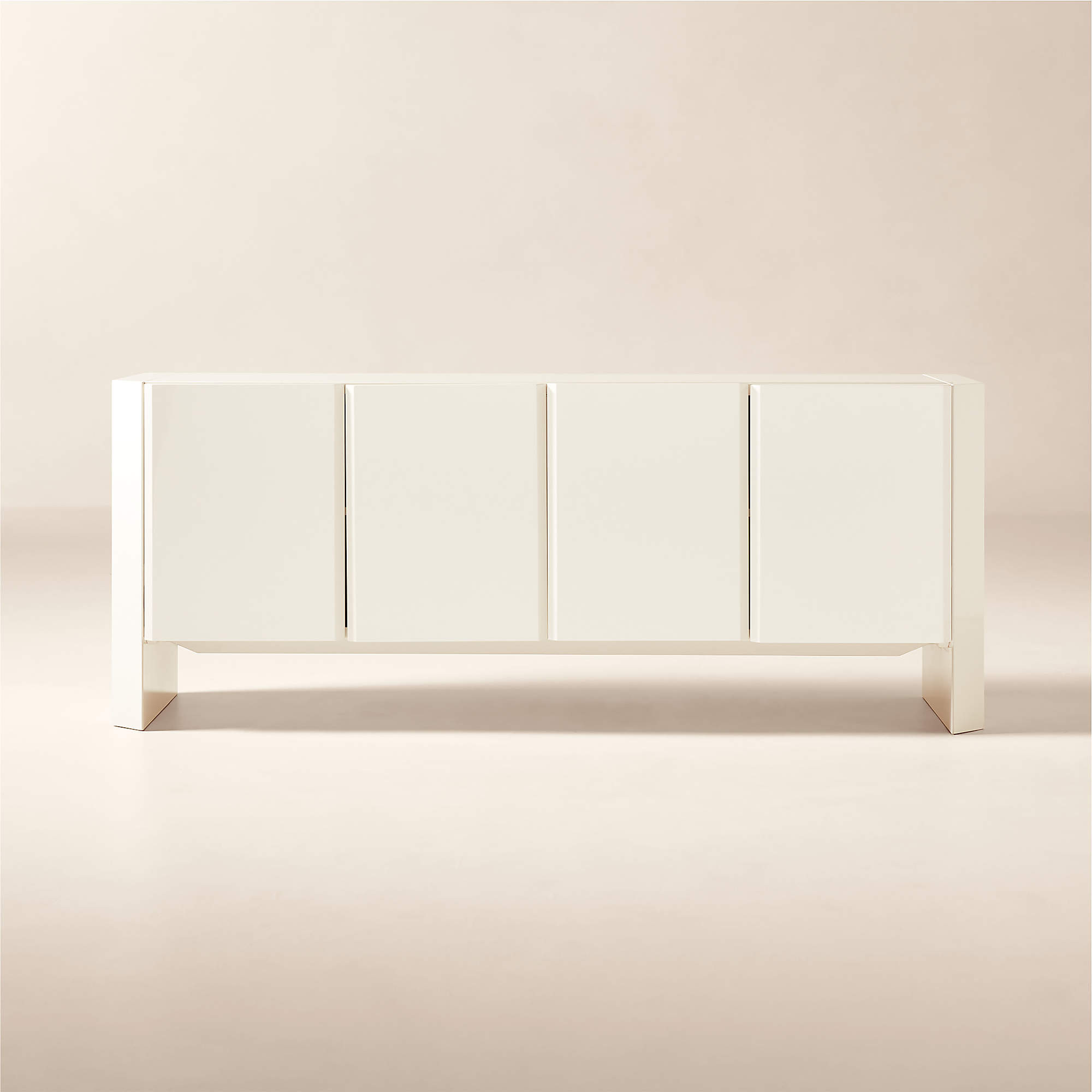 Kirnan 72" Ivory High-Gloss Lacquered Credenza + Reviews | CB2 | CB2