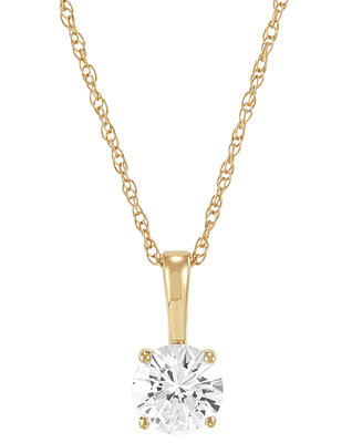 Birthstone Pendant in 14k Gold or 14k White Gold | Macy's
