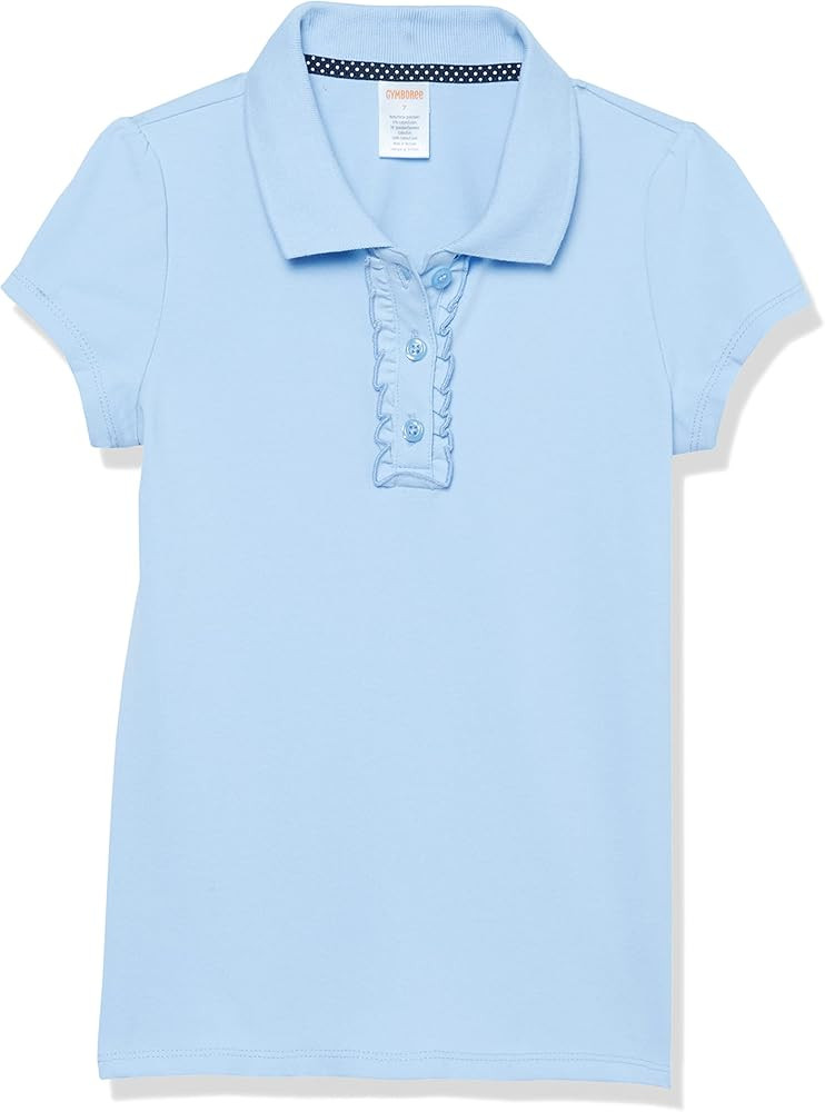 Gymboree Girls and Toddler Short Sleeve Ruffle Polo Shirt | Amazon (US)