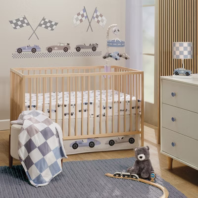 Lambs & Ivy Little Racer 3-Piece Cars/Transportation Baby Crib Bedding Set | Target