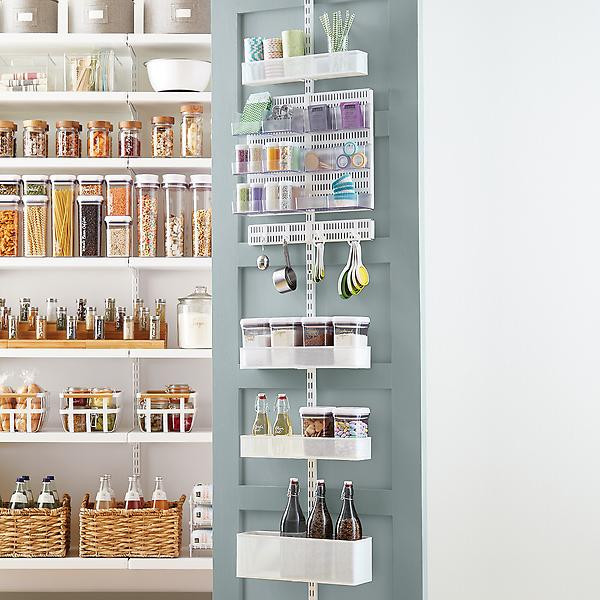 Elfa Utility White Mesh Pantry Over the Door Rack | The Container Store