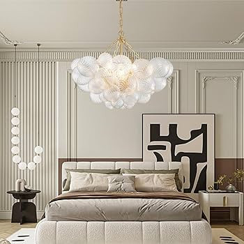 SM Saint Mossi 24\u201d Bubble Ball Chandelier for Dining Room, Nordic Modern Dining Room Lightin... | Amazon (US)