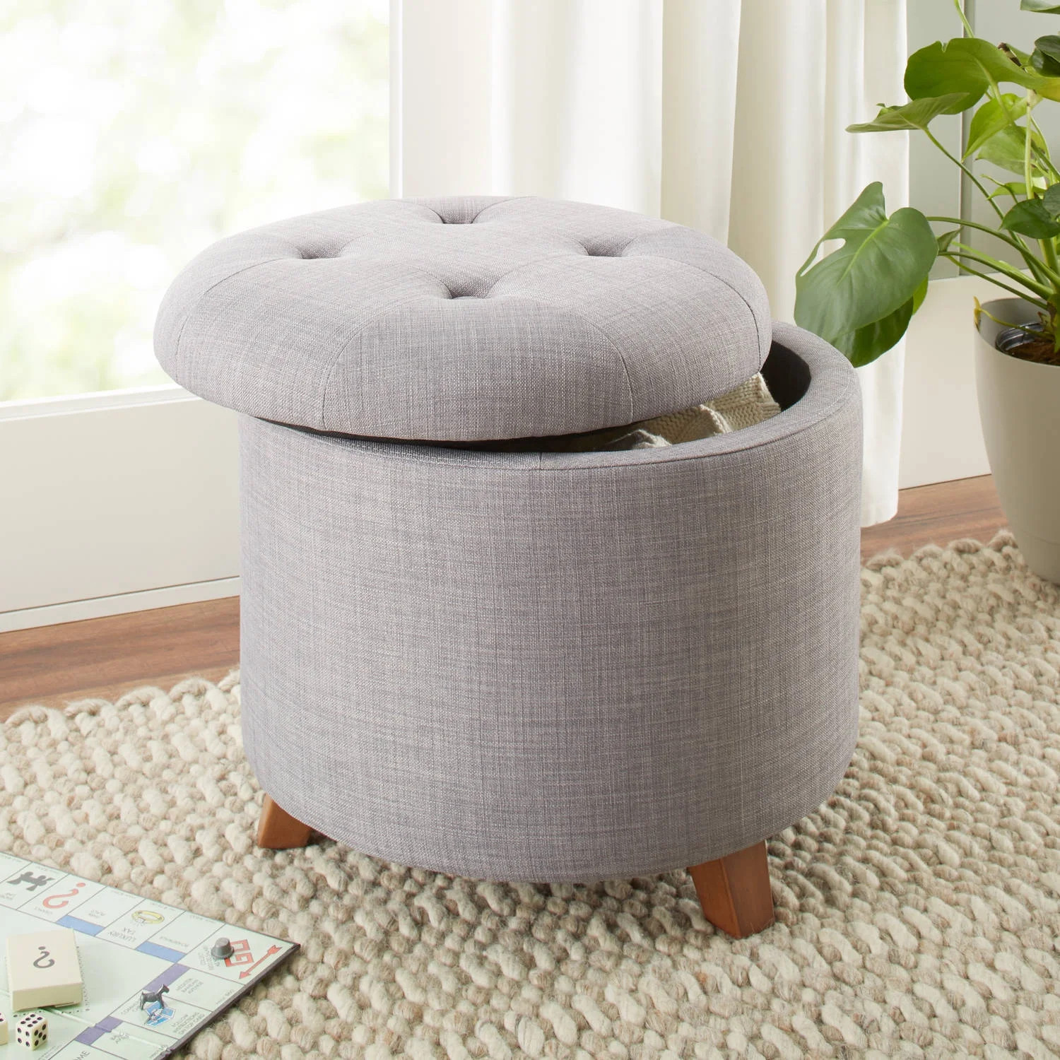 Better Homes & Gardens Colette Tufted Storage Ottoman, Multiple Colors | Walmart (US)