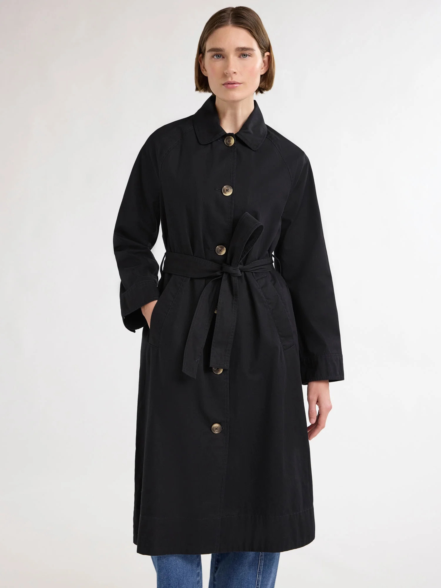 Free Assembly Women’s and Women's Plus Cotton Trench Coat, Sizes XS-4X | Walmart (US)