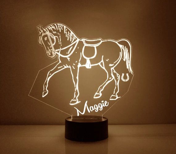 Horse Night Light Personalized Free LED Night Lamp With | Etsy | Etsy (US)