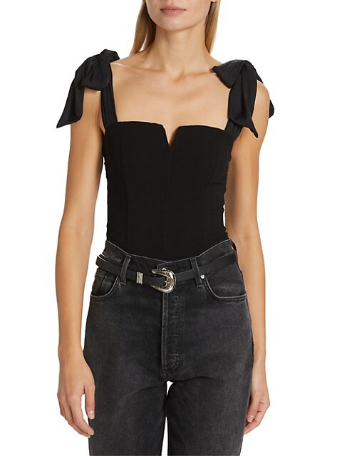 Free People Lola Tie-Shoulder Bodysuit | Saks Fifth Avenue